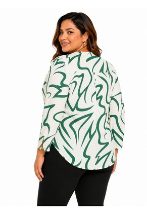 Blusa Para Mujer. Manga 3/4 Verde Marca L&H Ref. 5P612110