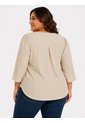 Blusa Para Mujer. Manga Corta Taupe Marca L&H Ref. 5P612116 de L&H