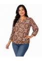 Blusa Para Mujer Manga 3/4 Cafe Marca L&H Ref. 5P412310 de L&H