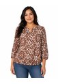 Blusa Para Mujer Manga 3/4 Cafe Marca L&H Ref. 5P412310 de L&H