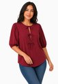 Blusa Para Mujer Manga Corta Vino Marca L&H Ref. 5P412315 de L&H