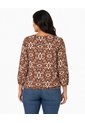Blusa Para Mujer Manga 3/4 Cafe Marca L&H Ref. 5P412310 de L&H