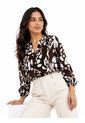Blusa Para Mujer Manga 3/4 Cafe Marca L&H Ref. 5P412307 de L&H
