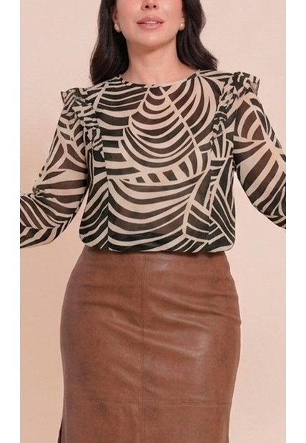 Blusa Para Mujer Manga Larga Verde Marca L&H Ref. 5P412298
