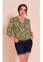 Blusa Para Mujer Manga 3/4 Verde Marca L&H Ref. 5P412310 de L&H