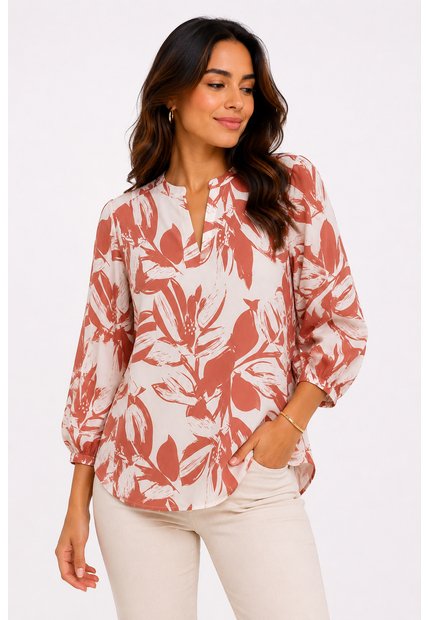 Blusa Para Mujer Manga 3/4 Coral Marca L&H Ref. 5P412301