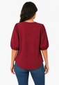 Blusa Para Mujer Manga Corta Vino Marca L&H Ref. 5P412315 de L&H