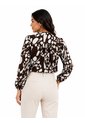 Blusa Para Mujer Manga 3/4 Cafe Marca L&H Ref. 5P412307 de L&H