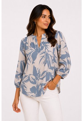 Blusa Para Mujer Manga 3/4 Gris Claro Marca L&H Ref. 5P412301