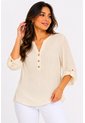 Blusa Para Mujer Manga 3/4 Crudo Marca L&H Ref. 5P412292 de L&H