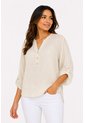 Blusa Para Mujer Manga 3/4 Crudo Marca L&H Ref. 5P412292 de L&H