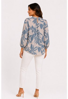 Blusa Para Mujer Manga 3/4 Gris Claro Marca L&H Ref. 5P412301