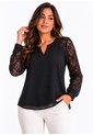 Blusa Para Mujer Manga Larga Negro Marca L&H Ref. 5P412299 de L&H
