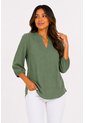 Blusa Para Mujer Manga 3/4 Verde Marca L&H Ref. 5P412291 de L&H