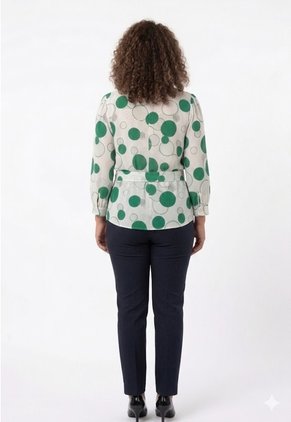 Blusa Para Mujer Manga 3/4 Verde Marca L&H Ref. 5P412284