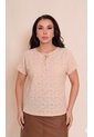 Camiseta Para Mujer Manga Corta Beige Marca L&H Ref. 5P409045 de L&H