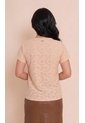 Camiseta Para Mujer Manga Corta Beige Marca L&H Ref. 5P409045 de L&H