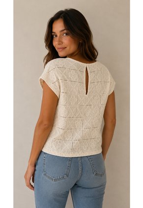 Camiseta Para Mujer Manga Corta Amarillo Marca L&H Ref. 5P409044
