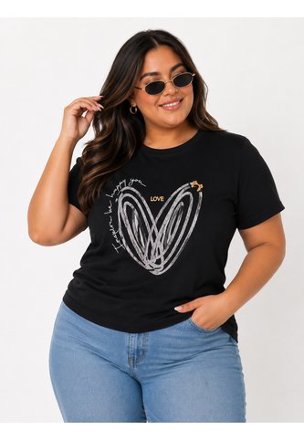 Camiseta Para Mujer. Manga Corta Negro Marca L&H Ref. 5G609081 L&H
