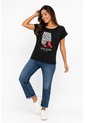 Camiseta Para Mujer Manga Corta Negro Marca L&H Ref. 5G409270 de L&H