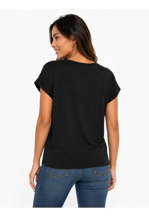 Camiseta Para Mujer Manga Corta Negro Marca L&H Ref. 5G409270