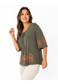 Camiseta Para Mujer Manga 3/4 Verde Marca L&H Ref. 5G409269 de L&H