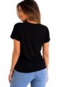Camiseta Para Mujer Manga Corta Negro Marca L&H Ref. 5G409252 de L&H