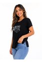 Camiseta Para Mujer Manga Corta Negro Marca L&H Ref. 5G409252 de L&H