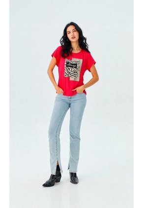 Camiseta Para Mujer  Rojo Marca L&H Ref. 5G401004