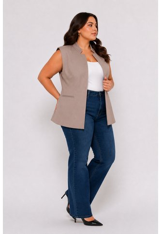 Chaleco Para Mujer.  Taupe Marca L&H Ref. 4V625012 L&H