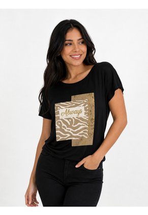 Camiseta Para Mujer  Negro Marca L&H Ref. 5G401004