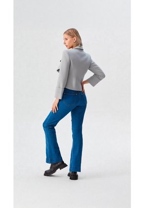 Chaqueta Para Mujer Gris Claro Marca L&H Ref. 4V408181