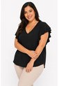 Blusa Para Mujer. Manga Corta Negro Marca L&H Ref. 4R612040 de L&H