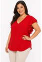 Blusa Para Mujer. Manga Corta Rojo Marca L&H Ref. 4R612040 de L&H