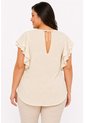 Blusa Para Mujer. Manga Corta Taupe Marca L&H Ref. 4R612040 de L&H