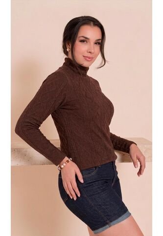 Camiseta Para Mujer Manga Larga Cafe Marca L&H Ref. 1F409576 L&H