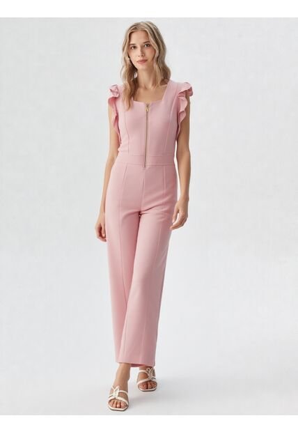 Enterizo Para Mujer Manga Sisa Rosado Marca L&H Ref. 2J432039