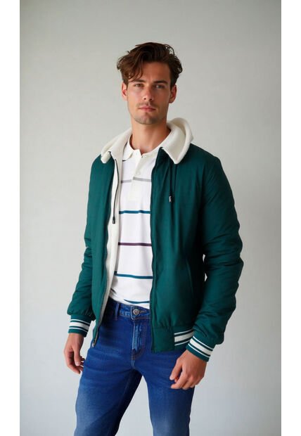 Chaqueta Para Hombre Verde Marca L&H Ref. 6N108101