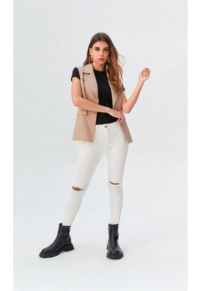 Chaleco Para Mujer Beige Marca L&H Ref. 4V425039