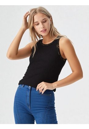 Camiseta Para Mujer Manga Sisa Negro Marca L&H Ref. 1F409528