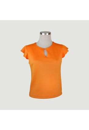 Blusa Para Mujer Manga Sisa Naranja Marca L&H
