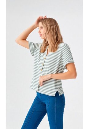 Camiseta Para Mujer Azul Marca L&H Ref. 2J409132