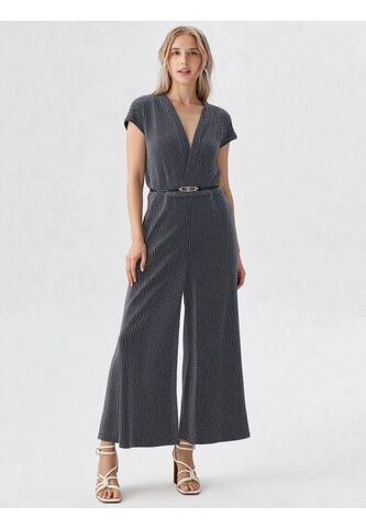 Enterizo Para Mujer Manga Corta Negro Marca L&H L&H