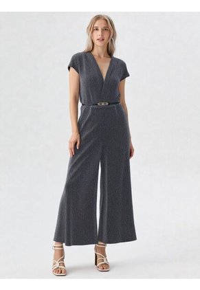 Enterizo Para Mujer Manga Corta Negro Marca L&H