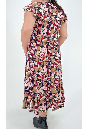 Vestido Para Mujer. Manga Corta Azul Marca L&H