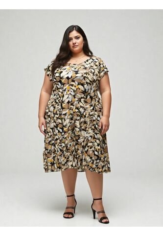 Vestido Para Mujer. Manga Corta Negro Marca L&H L&H