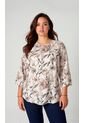 Blusa Para Mujer. Manga 3/4 Cafe Marca L&H Ref. 5P612104 de L&H
