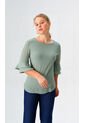 Blusa Para Mujer Manga 3/4 Verde Marca L&H Ref. 5P412271 de L&H