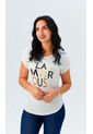 Camiseta Para Mujer Manga Corta Gris Claro Marca L&H Ref. 5G409254 de L&H