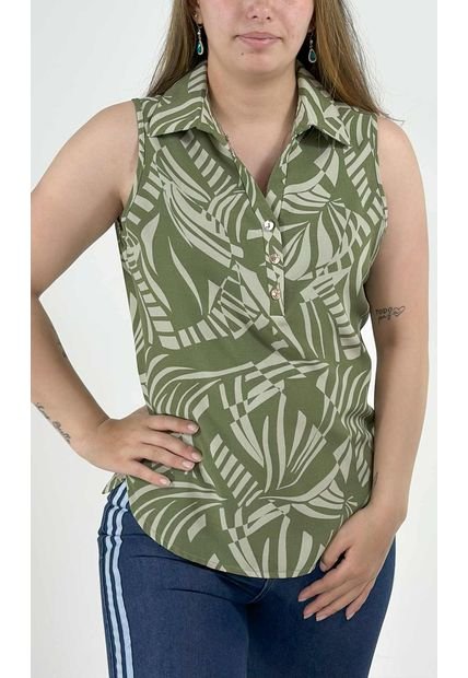 Blusa Para Mujer Manga Sisa Verde Marca L&H